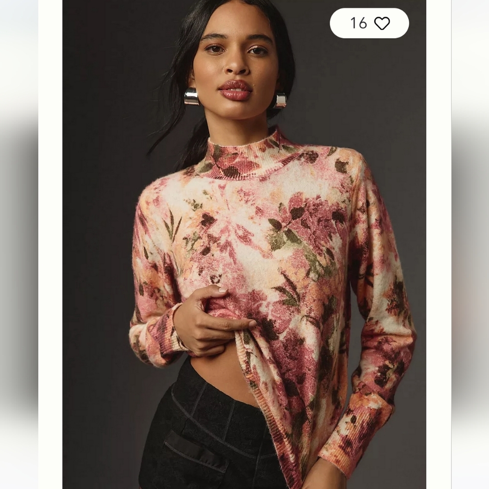 ✨️Host Pick✨️Anthropologie Mock Neck Open Back Sweater